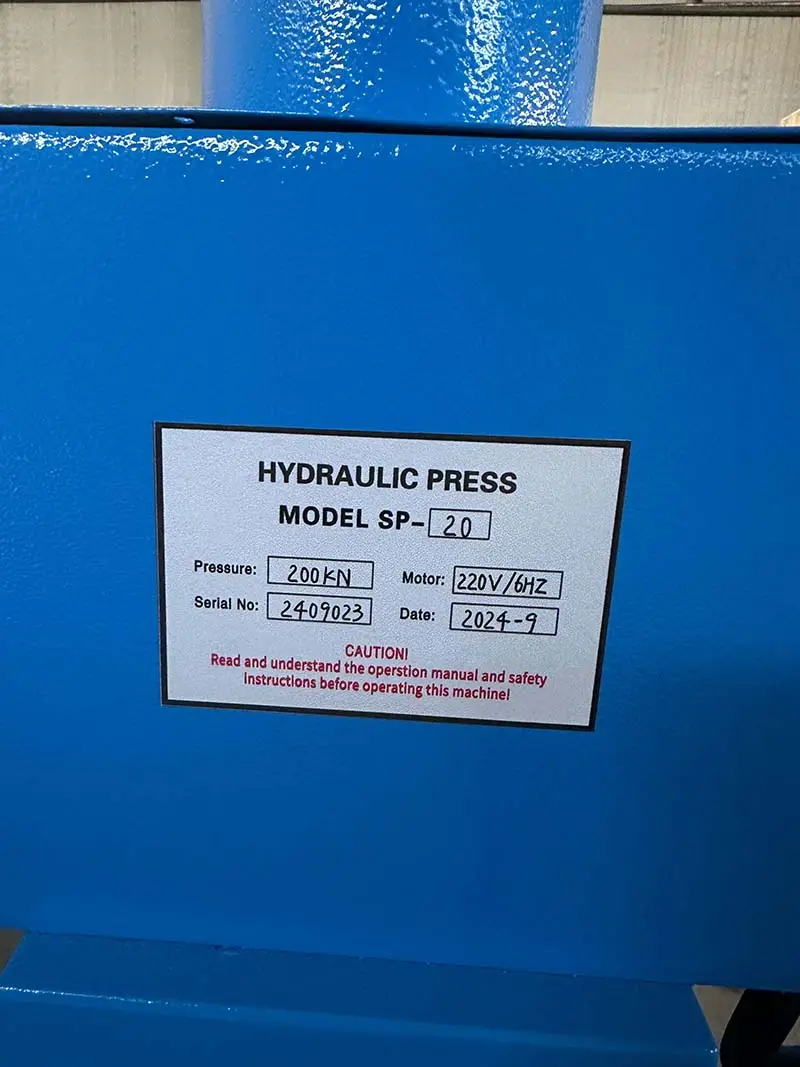 SP-20 hydraulische pers 6